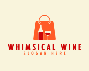 Wine Bottle Glass logo design