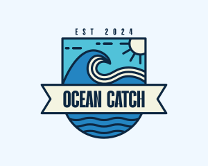 Ocean Waves Surf logo design