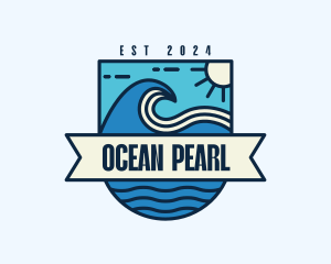 Ocean Waves Surf logo design