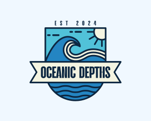 Ocean Waves Surf logo design