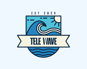 Ocean Waves Surf logo design