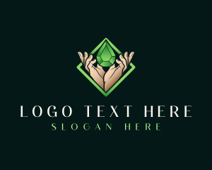 Hand Gem Crystal logo