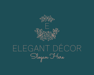 Floral Peony Flower Decoration  logo design