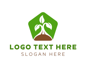 Green Organic Plant logo