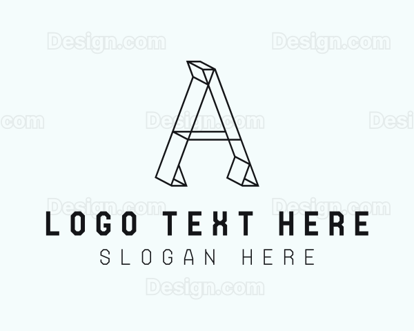 Geometric Architecture Letter A Logo