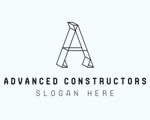 Geometric Architecture Letter A logo design