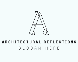 Geometric Architecture Letter A logo design