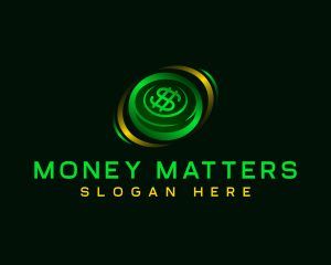 Dollar Coin Money logo design