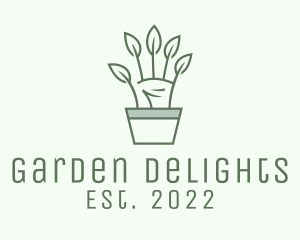 Hand Plant Garden  logo design