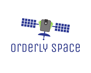 Space Wallet Satellite logo design