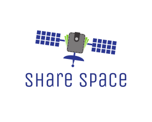 Space Wallet Satellite logo design