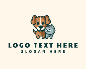 Cute Dog Cat Animal logo