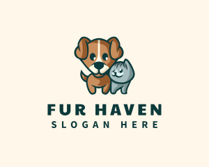 Cute Dog Cat Animal logo