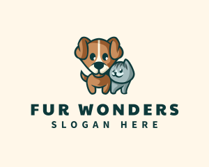 Cute Dog Cat Animal logo