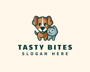 Cute Dog Cat Animal logo
