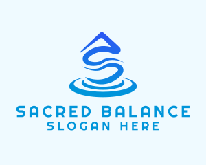 Yoga Pose Letter S  logo design