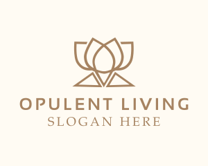 Brown Luxury Yoga logo design