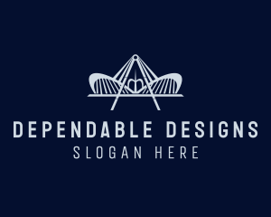 Compass Bridge Structure logo design