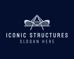 Compass Bridge Structure logo design