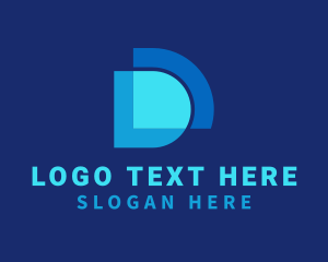 Tech Finance Letter D logo design