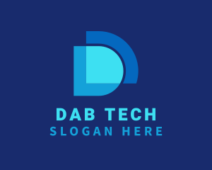 Tech Finance Letter D logo design