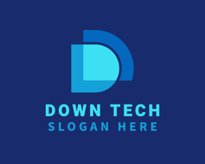 Tech Finance Letter D logo design