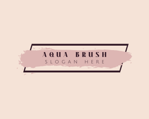 Feminine Brush Stroke Cosmetics logo design