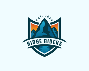 Travel Mountain Shield logo design