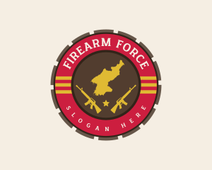 North Korea Military Weapon logo design