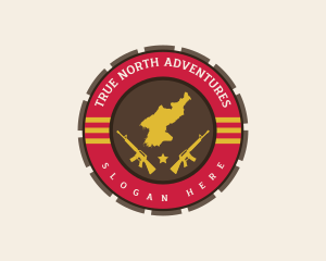 North Korea Military Weapon logo design