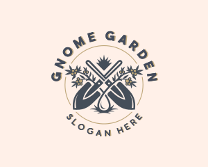 Shovel Flower Garden logo design