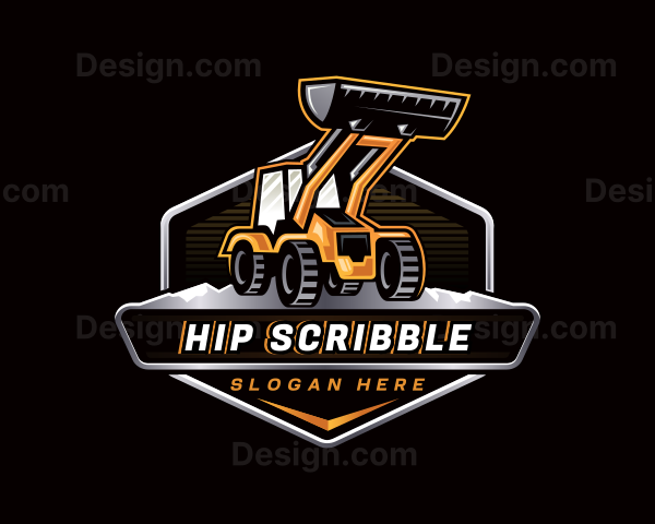 Excavator Bulldozer Heavy Equipment Logo