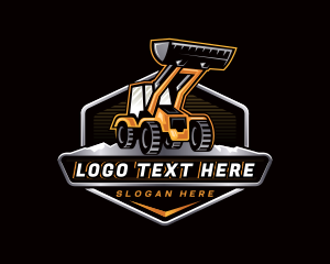 Excavator Bulldozer Construction logo