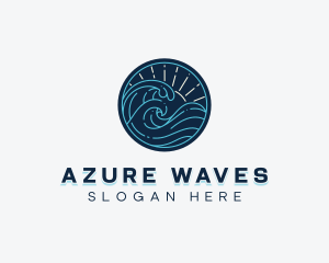 Coastal Ocean Waves logo design