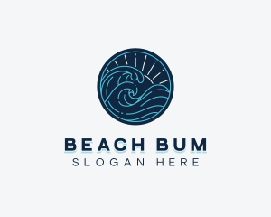 Coastal Ocean Waves logo design