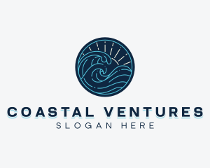 Coastal Ocean Waves logo design