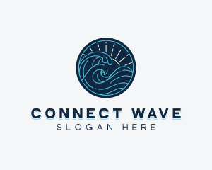 Coastal Ocean Waves logo design