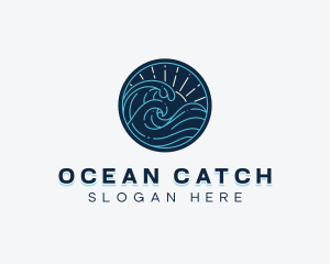 Coastal Ocean Waves logo design