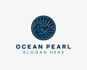 Coastal Ocean Waves logo design