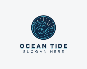 Coastal Ocean Waves logo design