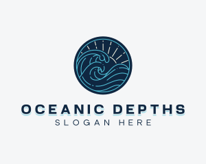 Coastal Ocean Waves logo design