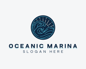 Coastal Ocean Waves logo design