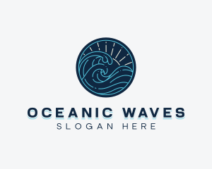 Coastal Ocean Waves logo design