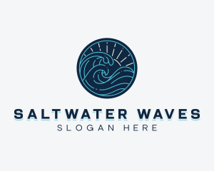 Coastal Ocean Waves logo design