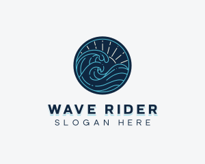 Coastal Ocean Waves logo design