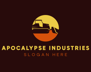 Industrial Bulldozer Construction  logo design