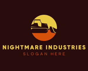 Industrial Bulldozer Construction  logo design