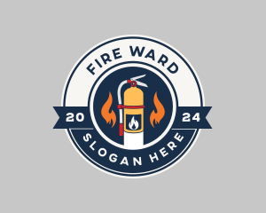 Fire Extinguisher Utility Equipment logo design