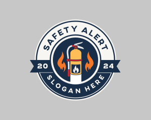 Fire Extinguisher Utility Equipment logo design