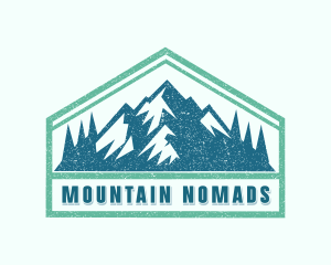 Trekking Hiking Mountain logo design